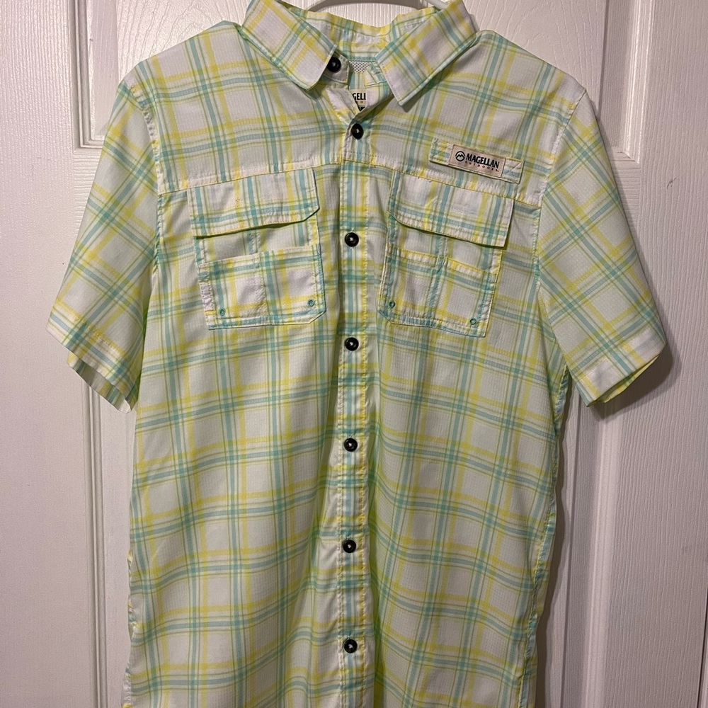 Magellan Outdoors Plaid Short Sleeve Shirt | GUC | Youth XL